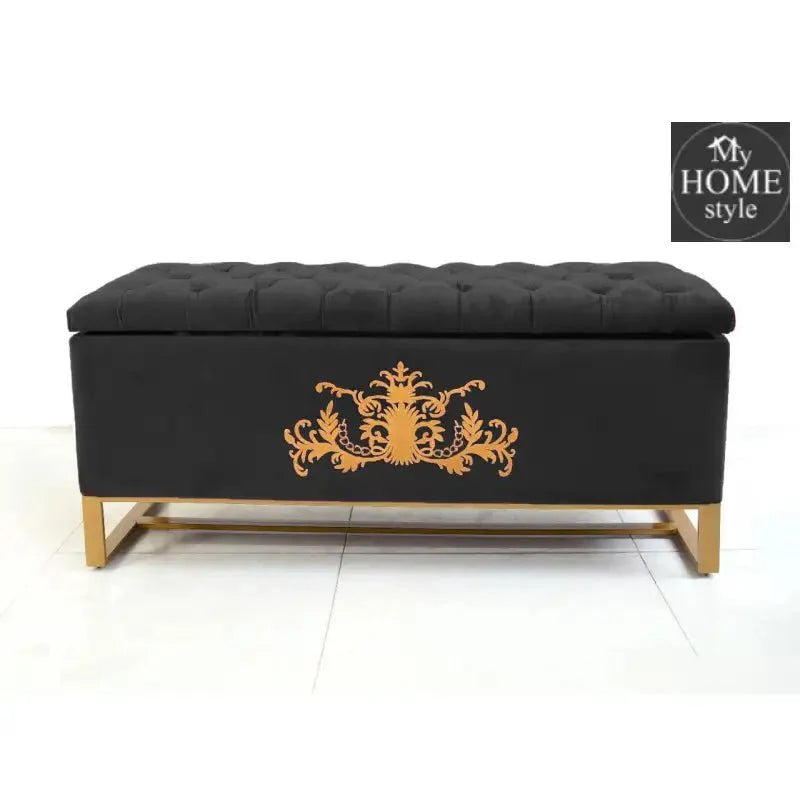 3 Seater Ottoman Storage Box With Embroidery-920