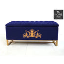 3 Seater Ottoman Storage Box With Embroidery-922