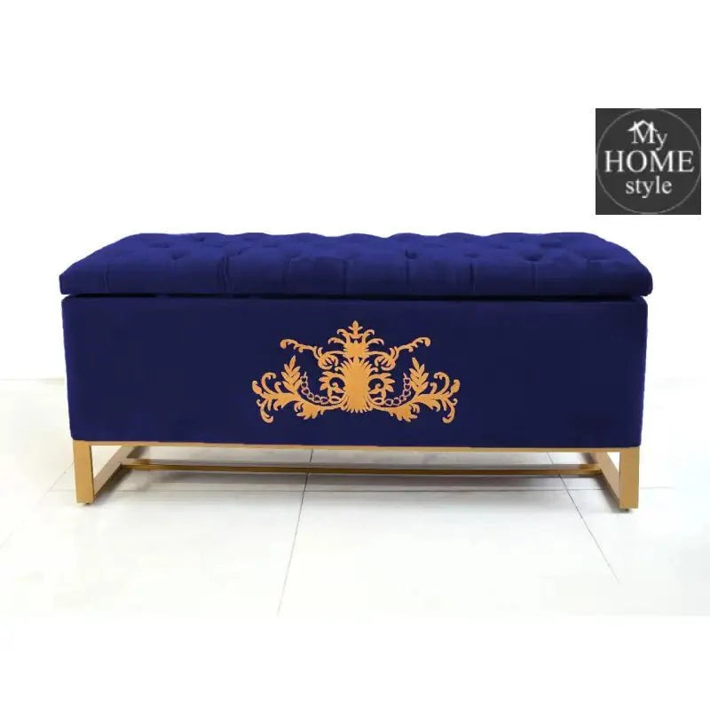 3 Seater Ottoman Storage Box With Embroidery-922