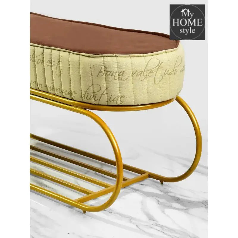 3 seater Printed Luxury Stool With Shoe Rack -1177