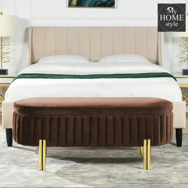 3 Seater Velvet Luxury Stool With Storage Space -1224