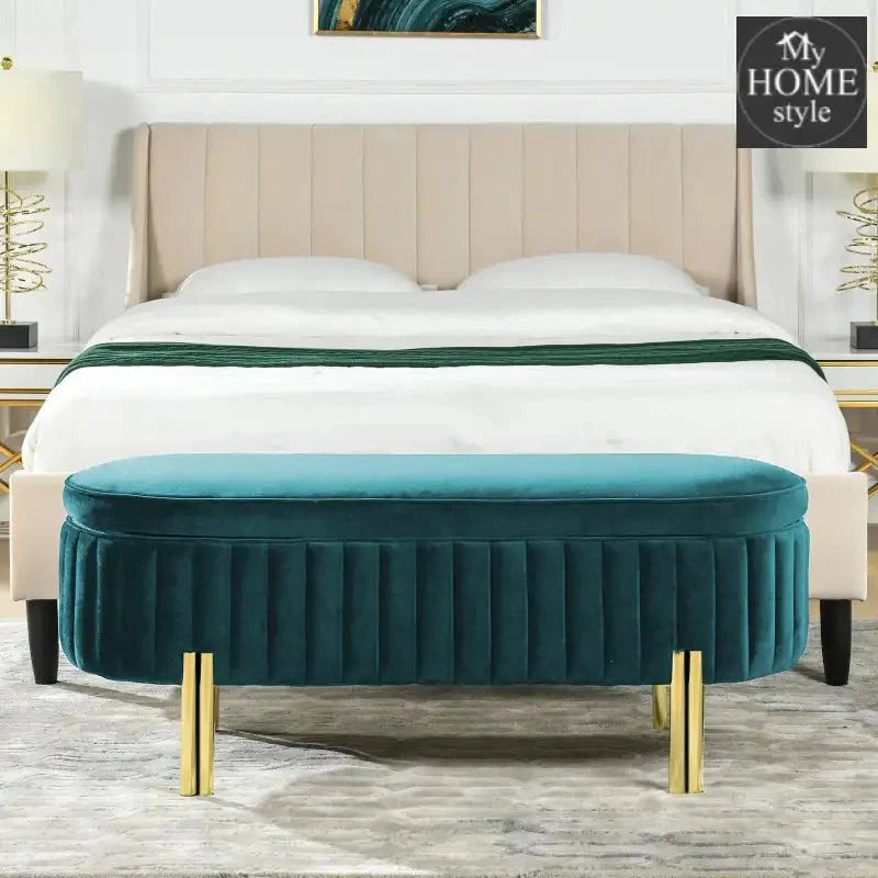 3 Seater Velvet Luxury Stool With Storage Space -1224