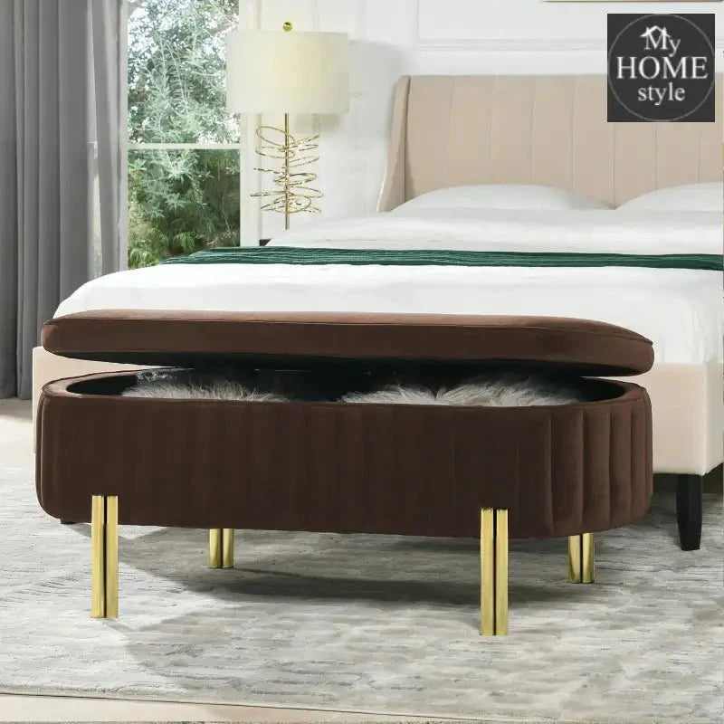 3 Seater Velvet Luxury Stool With Storage Space -1224