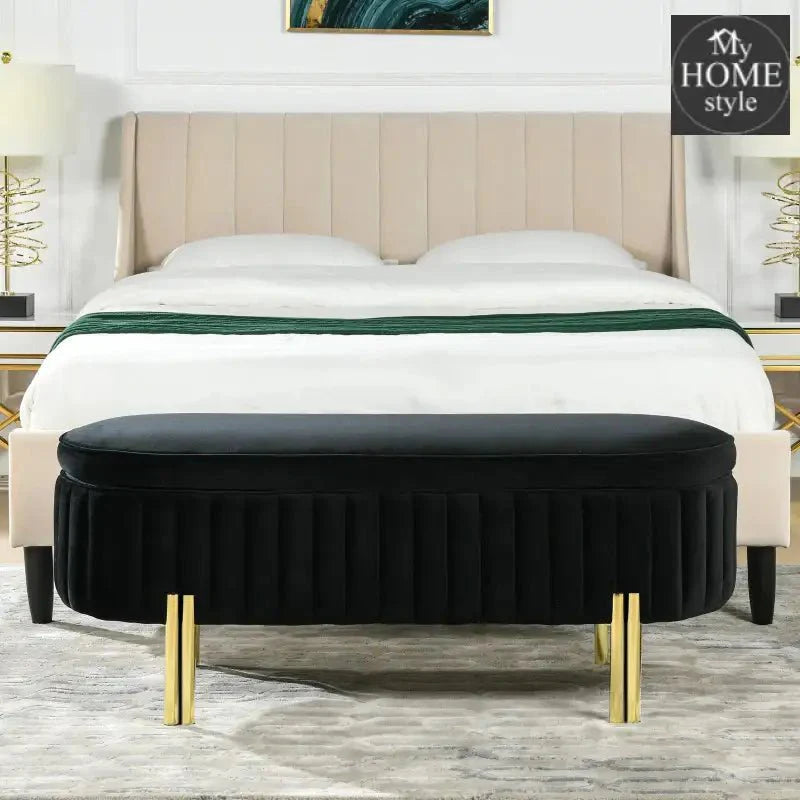 3 Seater Velvet Luxury Stool With Storage Space -1224