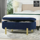 3 Seater Velvet Luxury Stool With Storage Space -1224