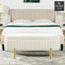 3 Seater Velvet Luxury Stool With Storage Space -1224