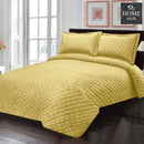 3Pcs Pure Luxury Bedspread Golden Beige