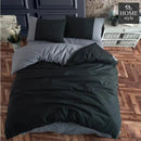 4 Pc's Black & Grey Duvet Set