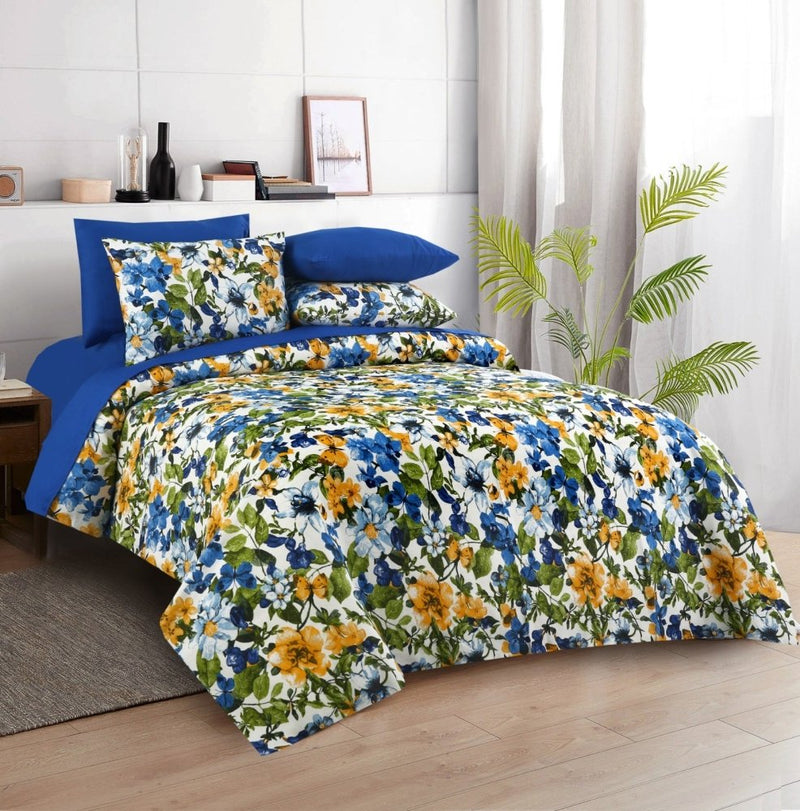 6 Pcs Elegant Bedsheet Set for Summer under AC Use -1251