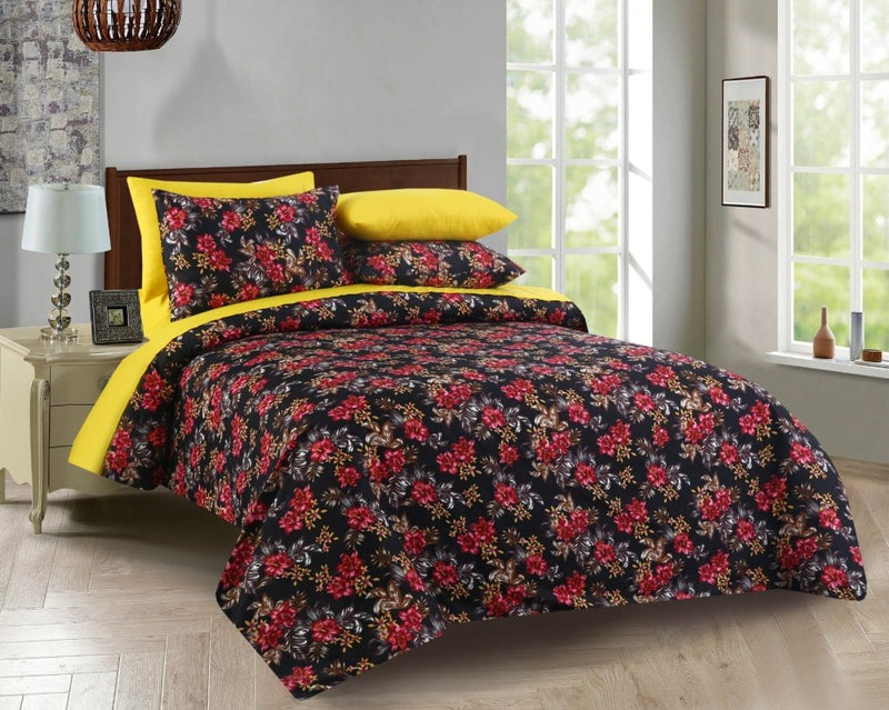 6 Pcs Elegant Bedsheet Set for Summer under AC Use -1253