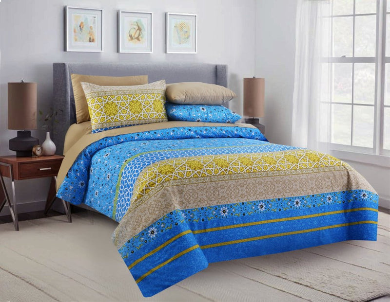6 Pcs Elegant Bedsheet Set for Summer under AC Use -1254