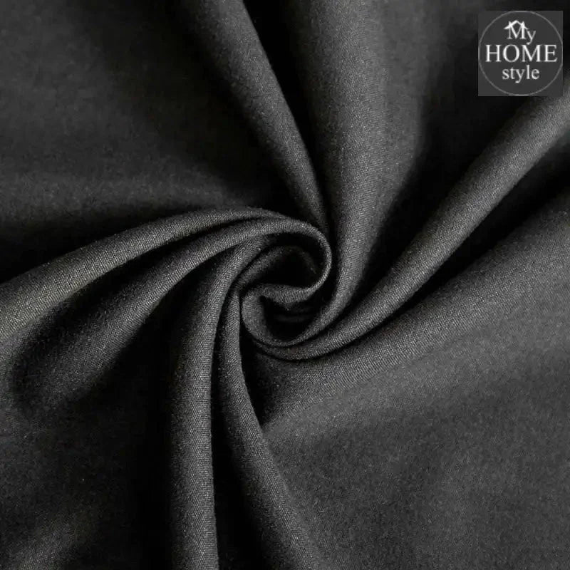 4 Pcs Sateen Duvet Set Black