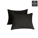 4 Pcs Sateen Duvet Set Black