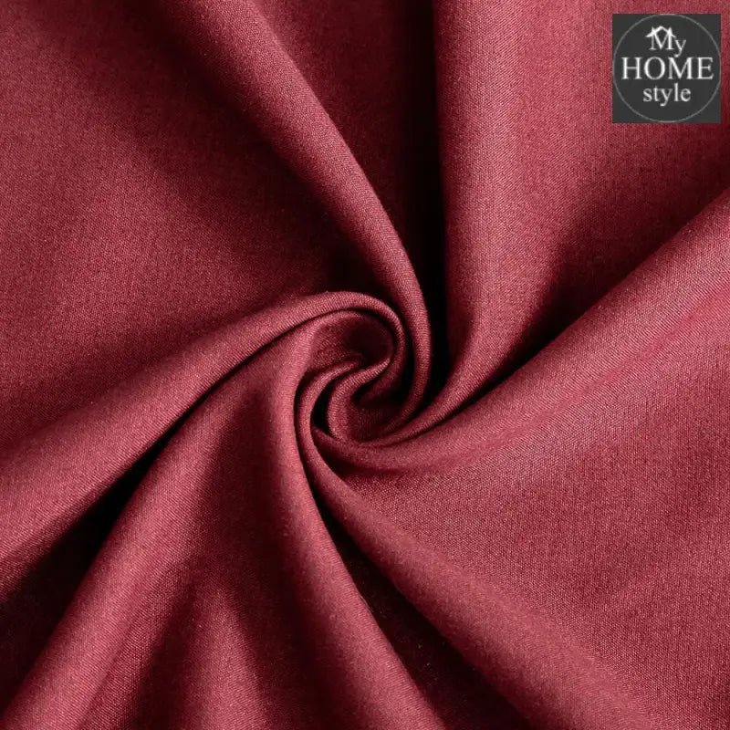 4 Pcs Sateen Duvet Set Maroon
