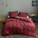 4 Pcs Sateen Duvet Set Maroon