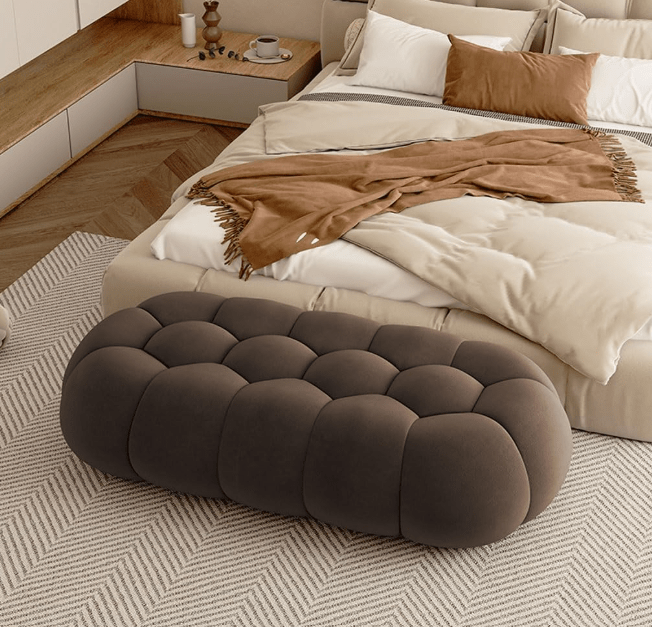 4 Seater Pouffe Velvet Luxury Stool- 1489