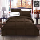 5 Pcs Baratta Pleated Duvet Set Brown
