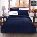 5 Pcs Baratta Pleated Duvet Set Navy