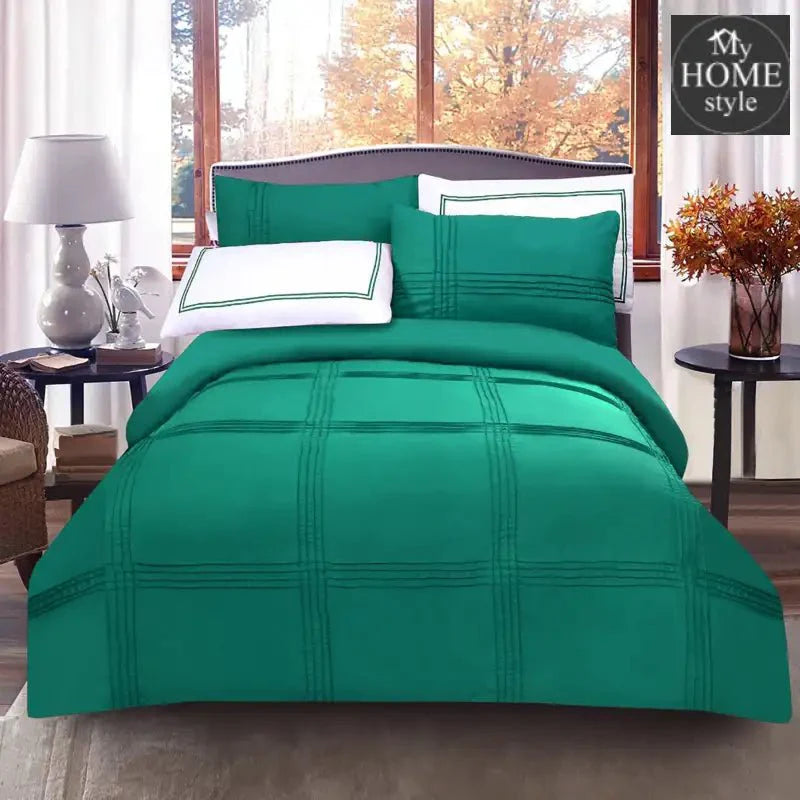 5 Pcs Baratta Pleated Duvet Set Teal