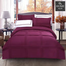 5 Pcs Baratta Pleated Duvet Set Violet