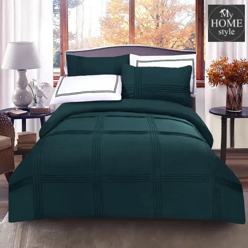 5 Pcs Baratta Pleated Duvet Set Zink
