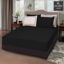 5 PCs Baratta Stitched Fitted Sheet Set Black