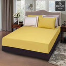 5 PCs Baratta Stitched Fitted Sheet Set Yellow