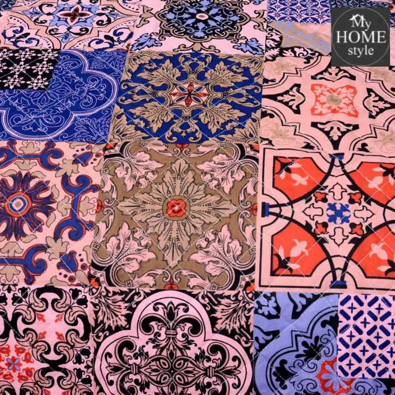 5 Pcs Quilted Printed Bedspread set MHS-10