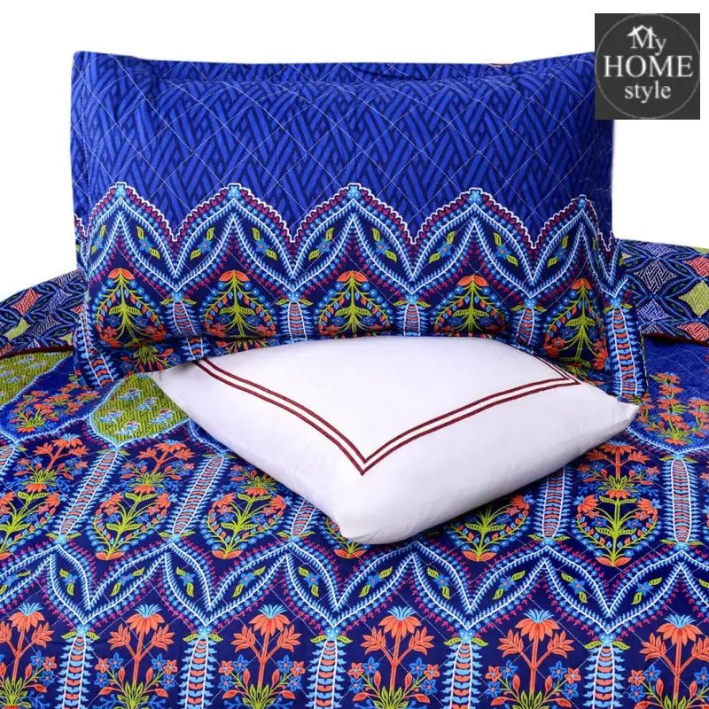 5 Pcs Quilted Printed Bedspread set MHS-11