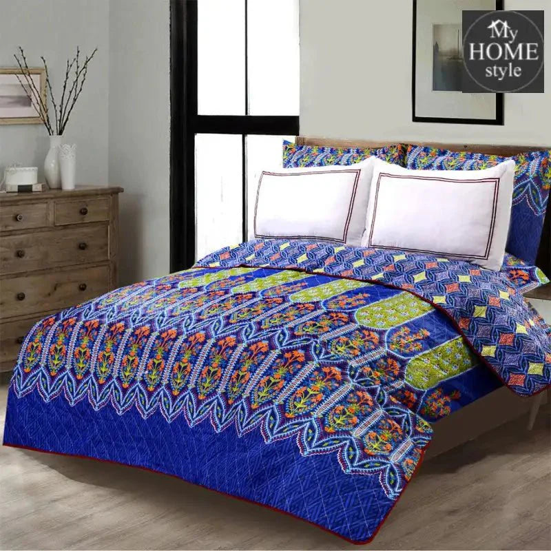 5 Pcs Quilted Printed Bedspread set MHS-11