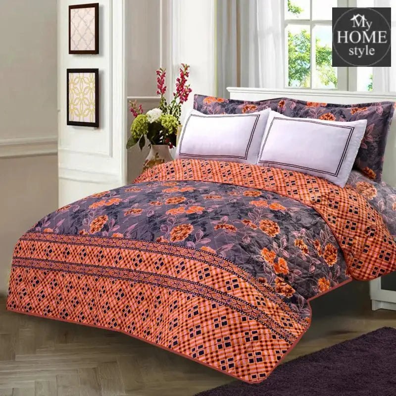 5 Pcs Quilted Printed Bedspread set MHS-12