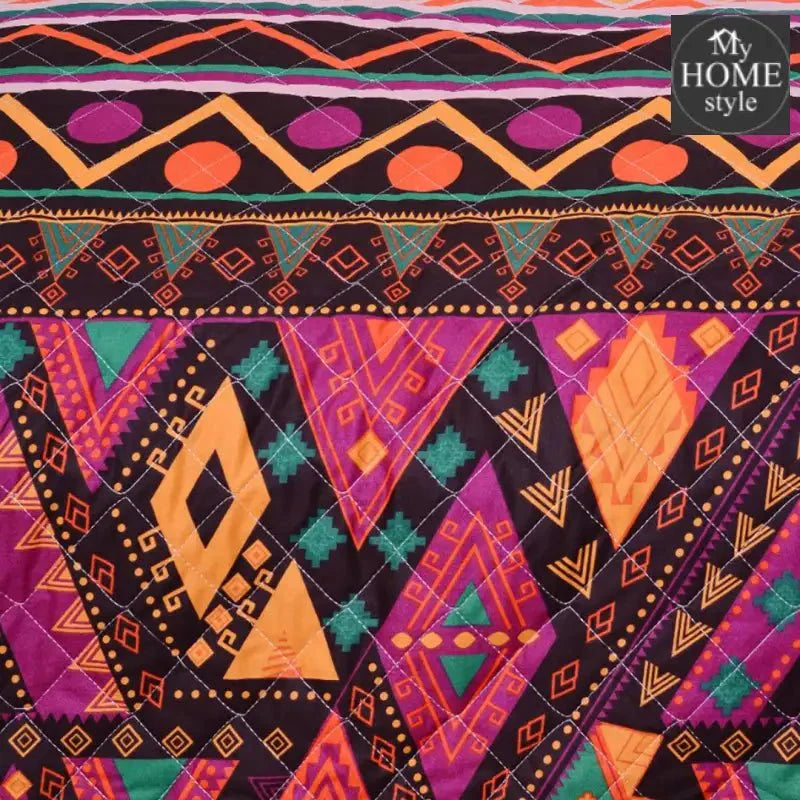 5 Pcs Quilted Printed Bedspread set MHS-14