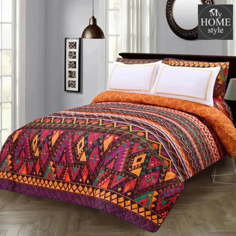5 Pcs Quilted Printed Bedspread set MHS-14