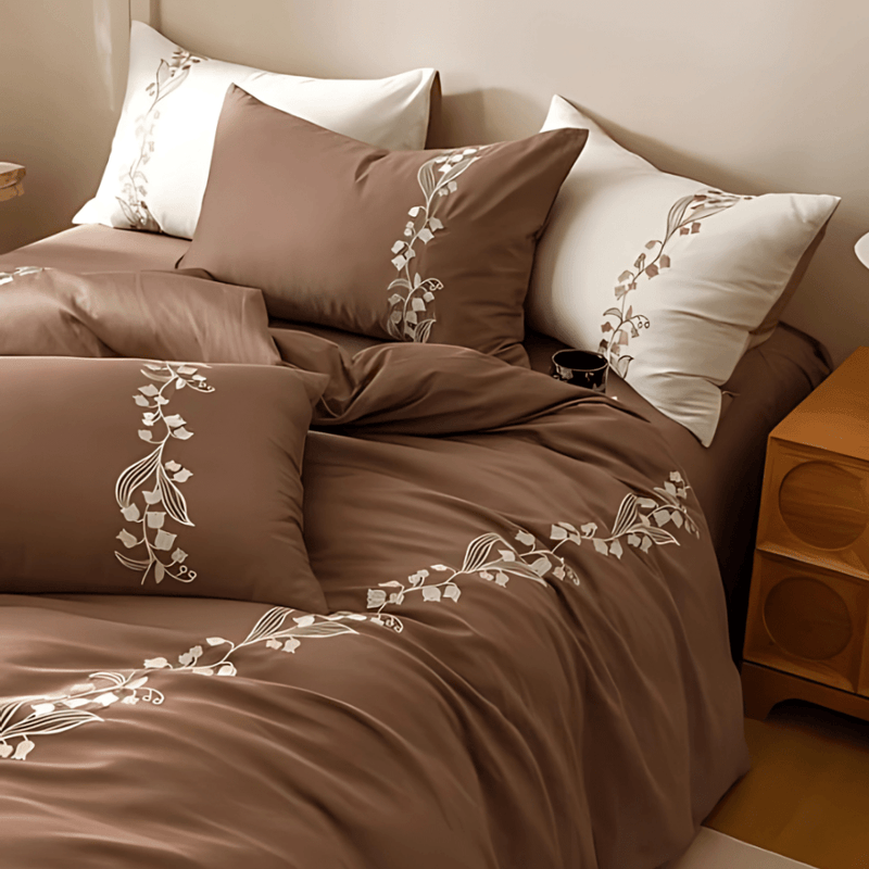 6 PCS EMBROIDERED DUVET SET - 1273