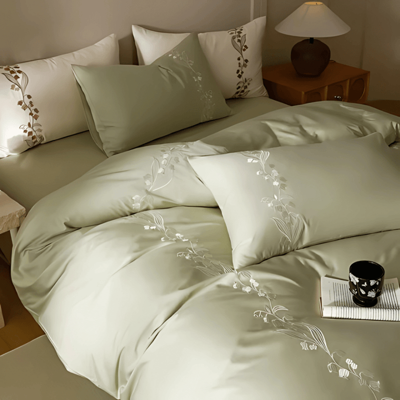 6 PCS EMBROIDERED DUVET SET - 1273