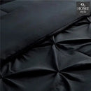 6 Pc's Luxury Diamond Pintuck Bedspread Light Filled Black