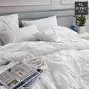 6 Pc's Luxury Diamond Pintuck Bedspread Light Filled White