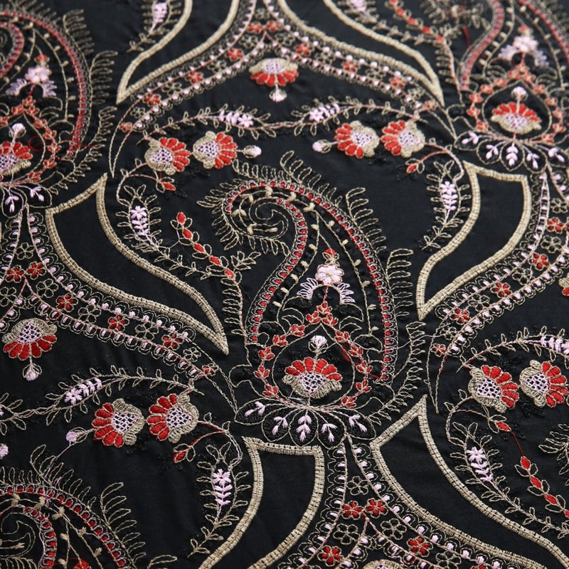 6 Pcs Luxury Embroidered Duvet Set - 1257