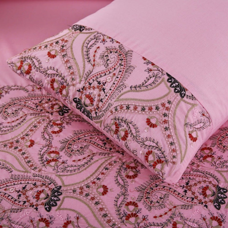 6 Pcs Luxury Embroidered Duvet Set - 1259