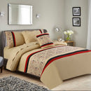 6 Pcs Luxury Embroidered Duvet Set - 1261