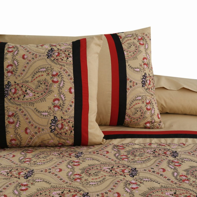 6 Pcs Luxury Embroidered Duvet Set - 1261