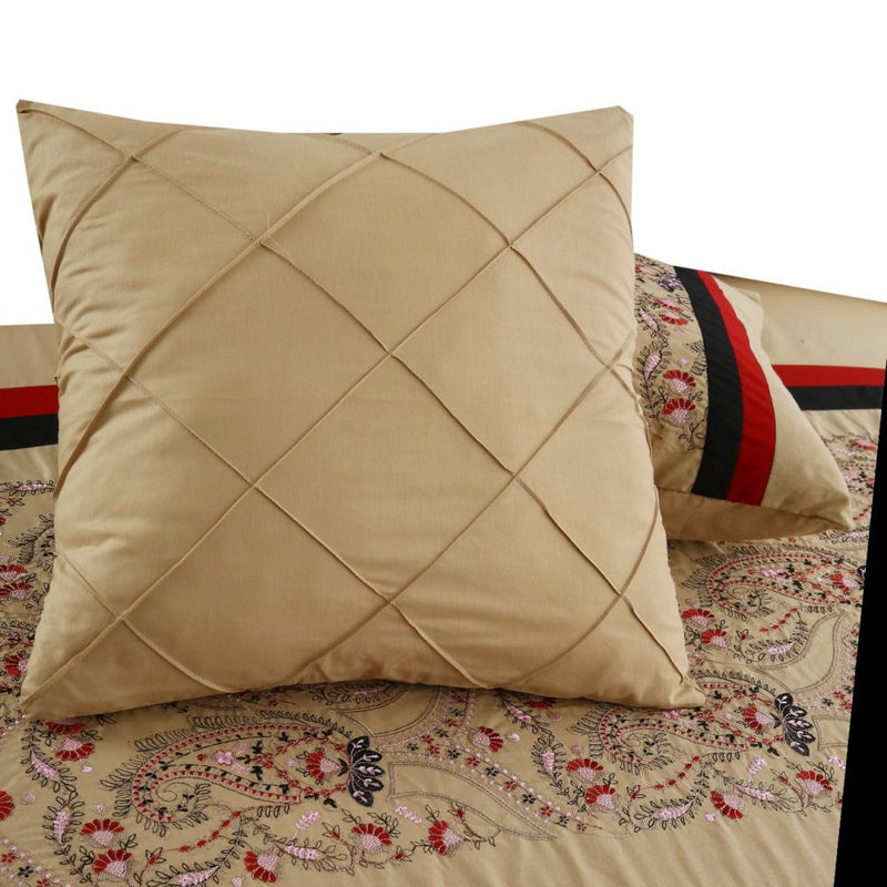 6 Pcs Luxury Embroidered Duvet Set - 1261