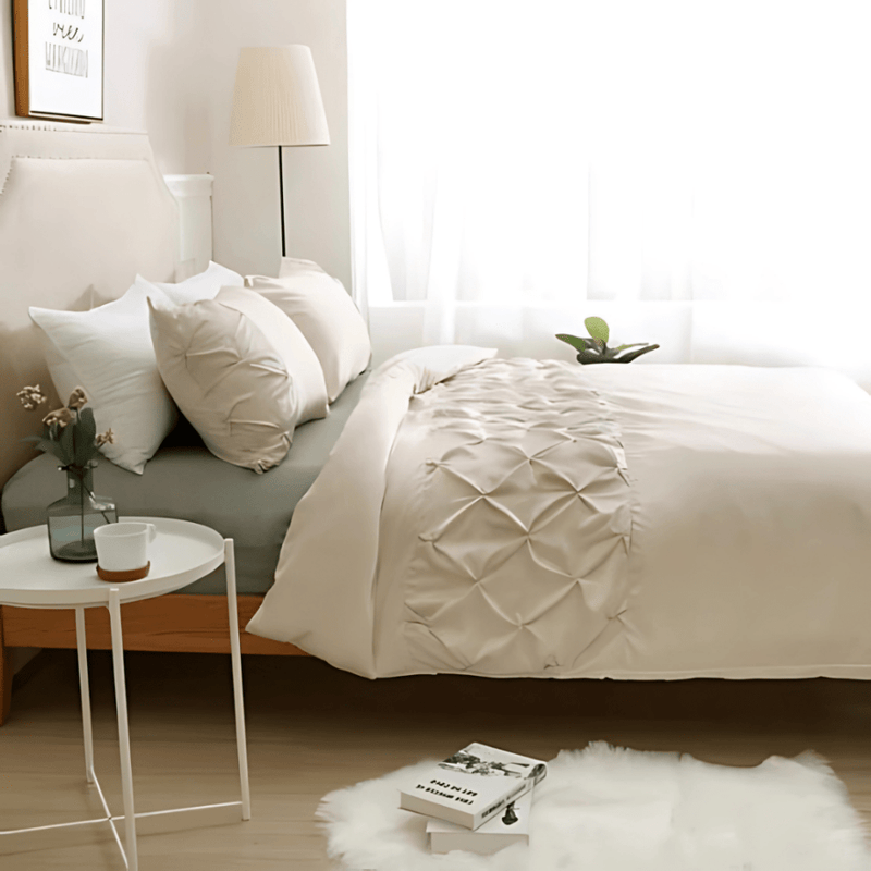 6 PCS LUXURY PINTUCK DUVET SET - 1275