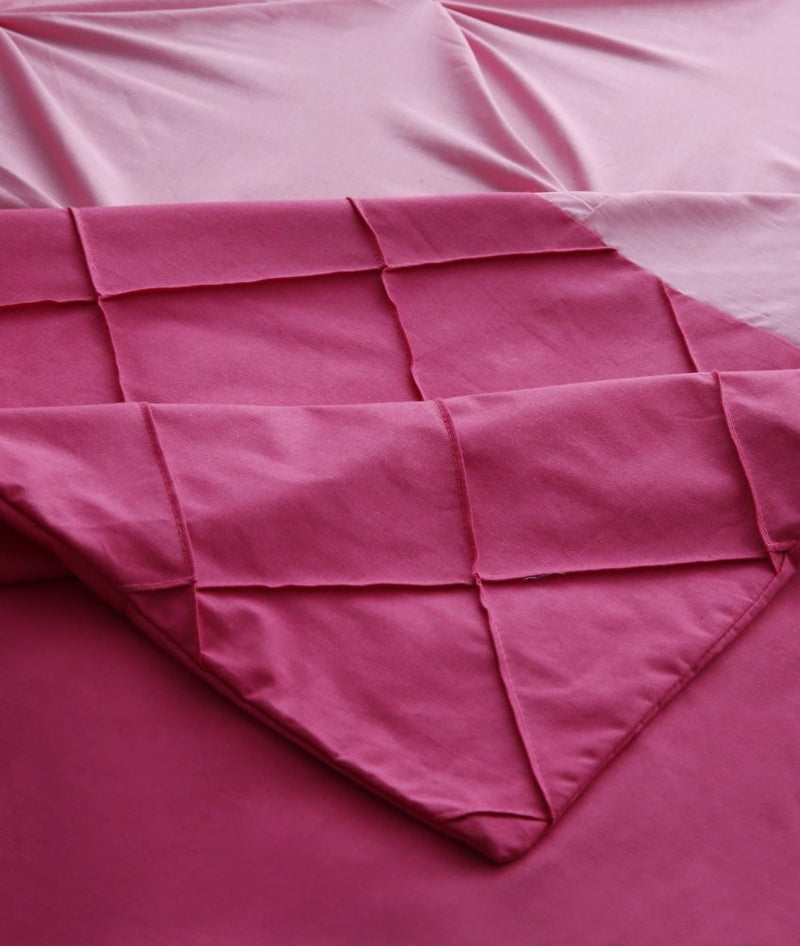 6 Pcs Luxury Pintuck Pleats Duvet Set - 1256