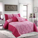 6 Pcs Luxury Pintuck Pleats Duvet Set - 1256