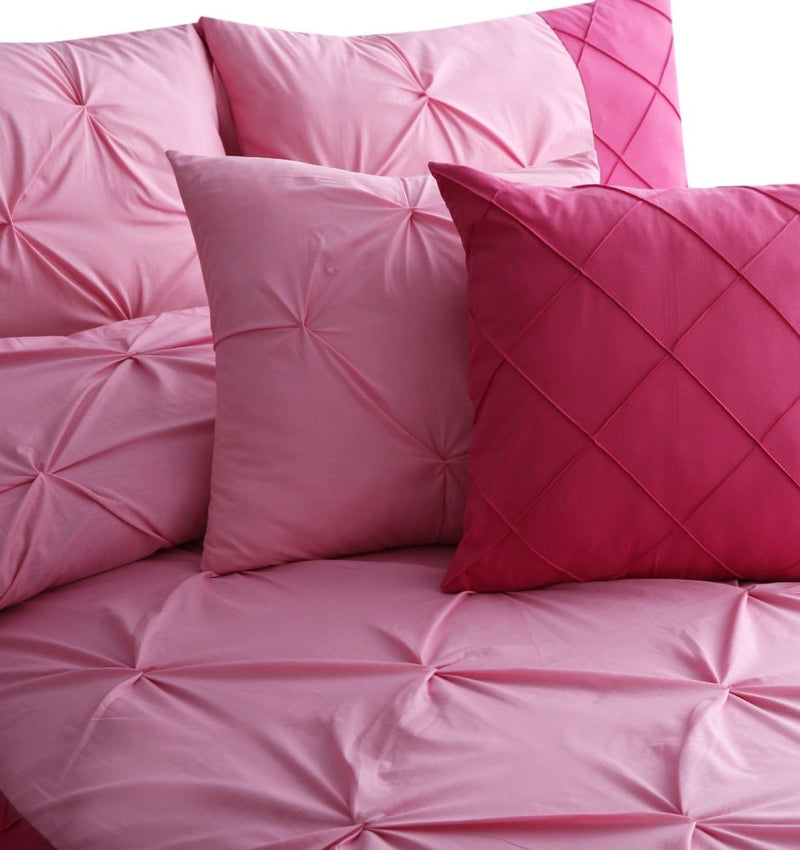 6 Pcs Luxury Pintuck Pleats Duvet Set - 1256
