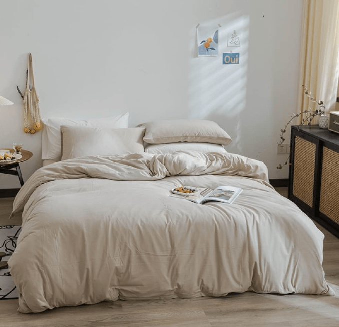 6 PCS LUXURY PLAIN DUVET SET - 1247