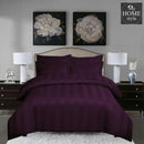 6 Pcs Luxury Purple Satin Stripe Duvet Set