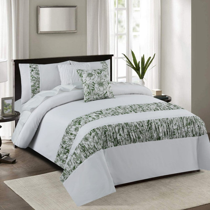 6 PCS LUXURY RUFFLED DUVET SET - 1264