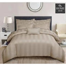 6 Pcs Luxury Skin Satin Stripe Duvet Set